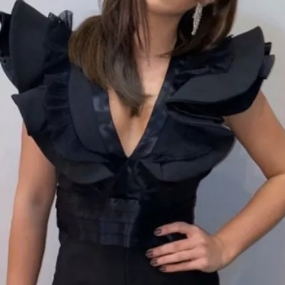 Zara Ruffle Sleeve Jumpsuit - Picture 2 of 7